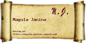Magula Janina névjegykártya